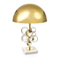 globo-lampe à poser marbre/laiton h63.5cm