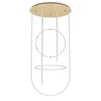 unseen-lustre chandelier led polycarbonate / acier l100cm h210cm