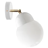 white porcelain and metal lamp-applique avec diffuseur en porcelaine blanche et métal 10cm
