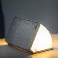 smart fabric booklight mini-lampe à poser lin h12.2cm