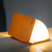 smart fabric booklight mini-lampe à poser lin h12.2cm