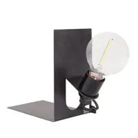 aml library-lampe à poser avec serre-livre métal h11cm