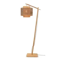 bhutan-lampadaire bambou h176cm / abat-jour ø40cm
