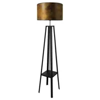 club-lampadaire simili cuir/métal h170.5cm