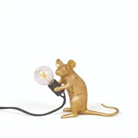 mouse-lampe à poser souris assise câble usb h12.5cm