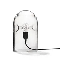 tripod-lampe à poser verre h30cm