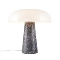 glossy-lampe à poser marbre/verre h32cm