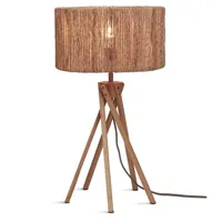 iguazu-lampe à poser jute et bambou 5 pieds h45cm