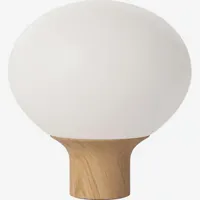 acorn-lampe à poser chêne et verre opalin ø32cm