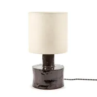 catherine-lampe à poser céramique et lin h47cm