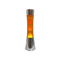tower-lampe lave métal/verre h39cm