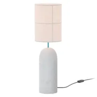 rania-lampe à poser ciment/tissu h60cm