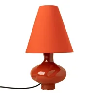 conical-lampe à poser verre/coton h44cm
