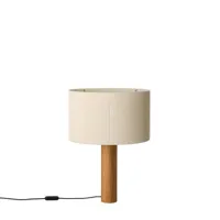 moragas-lampe à poser variateur intégré bois/coton h62cm