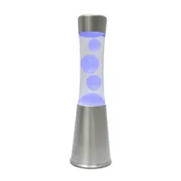 tower-lampe lave led rgb métal/verre h30cm