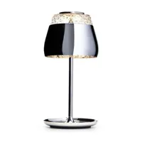valentine-lampe à poser led cristal/métal h45cm
