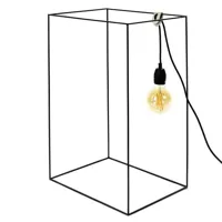 carré-lampe à poser métal filaire h60cm