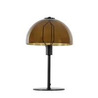 table lamp ø30x45 cm mellan matt black+glass brown (brun)