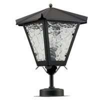 gustav foot lamp black/clear cathedral glass (le noir)
