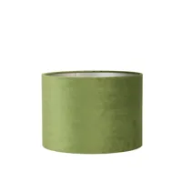shade cylinder 50-50-38 cm velours olive green (vert)