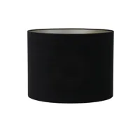 shade cylinder 50-50-38 cm velours black-taupe (le noir)