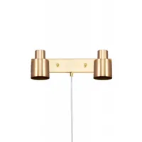 wall lamp clark 2 brushed brass (laiton/or)