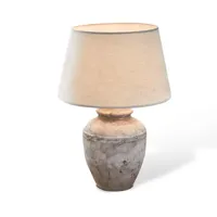 lampe à poser mosnay, beige/gris vieilli (58cm)
