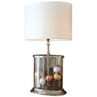 lampe à poser hilltop, crème/transparent (28.5 x 43 x 53.5cm)