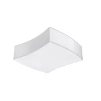 plafonnier square decorative pvc blanc 2 ampoules 11,5cm