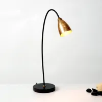 holländer précieuse lampe à poser alice, abat-jour doré