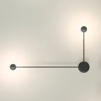 vibia pin - applique led à 2 lampes noire