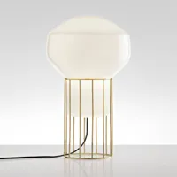fabbian lampe à poser design aérostat, pied laiton, 23 cm