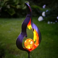 star trading lampe solaire piquet melilla flamme avec led