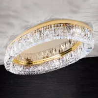 orion plafonnier ovale ring haut-de-gamme avec cristaux