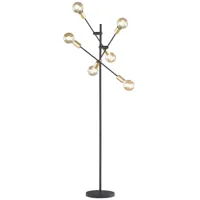 trio lighting lampadaire cross au design noir et doré tendance