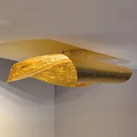knikerboker non so - plafonnier led 75 cm, doré