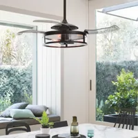 beacon lighting ventilateur fanaway classic avec lampe, noir
