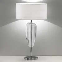 ailati lampe de table show ogiva 82 cm élément en verre clair