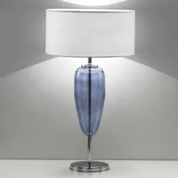 ailati lampe de table show ogiva 82 cm élément en verre bleu