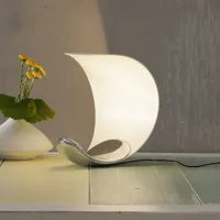 luceplan lampe à poser de designer curl blanche/miroir