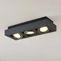 arcchio spot pour plafond ronka gu10 3 lampe gris foncé