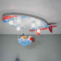 elobra plafonnier aéronef avec joe, bleu-rouge-blanc