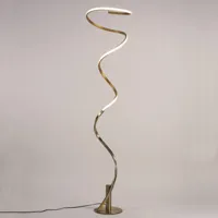 mantra iluminación lampadaire led helix, ancien satiné