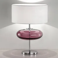 ailati lampe de table show elisse 62 cm élément en verre rose