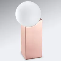 pujol iluminación lampe à poser cub 23,5 cm cuivre