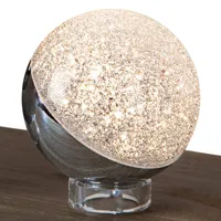 schuller valencia lampe à poser led sphere, chromé, ø 12 cm