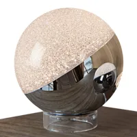 schuller valencia lampe à poser led sphere, chromé, ø 20 cm