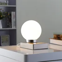 lindby lampe à poser naomi avec globe en verre