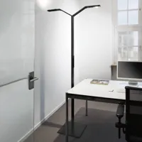 luctra floor twin linear lampadaire led noir