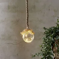 star trading lampe décorative led jutta, sphère verre ø 10 cm